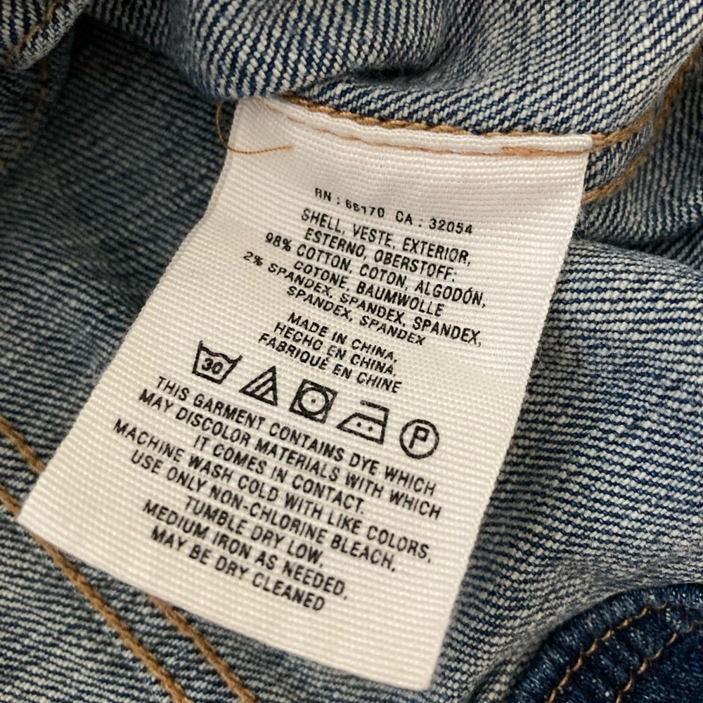 Pilcro and the Letterpress Anthropologie Distressed Denim Jean Trucker Jacket XL - Picture 6 of 6